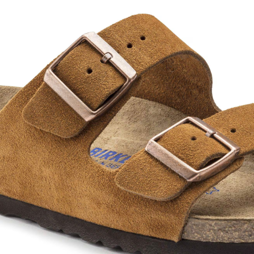 Sandale en cuir- Style Birkenstock - Mink