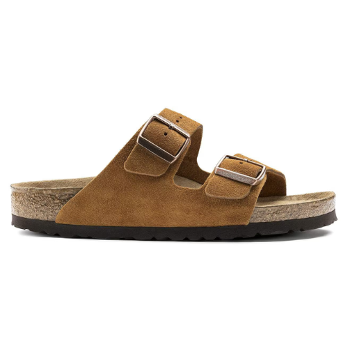 Sandale en cuir-Birkenstock semelle intérieure  douce et- médicale - Mink