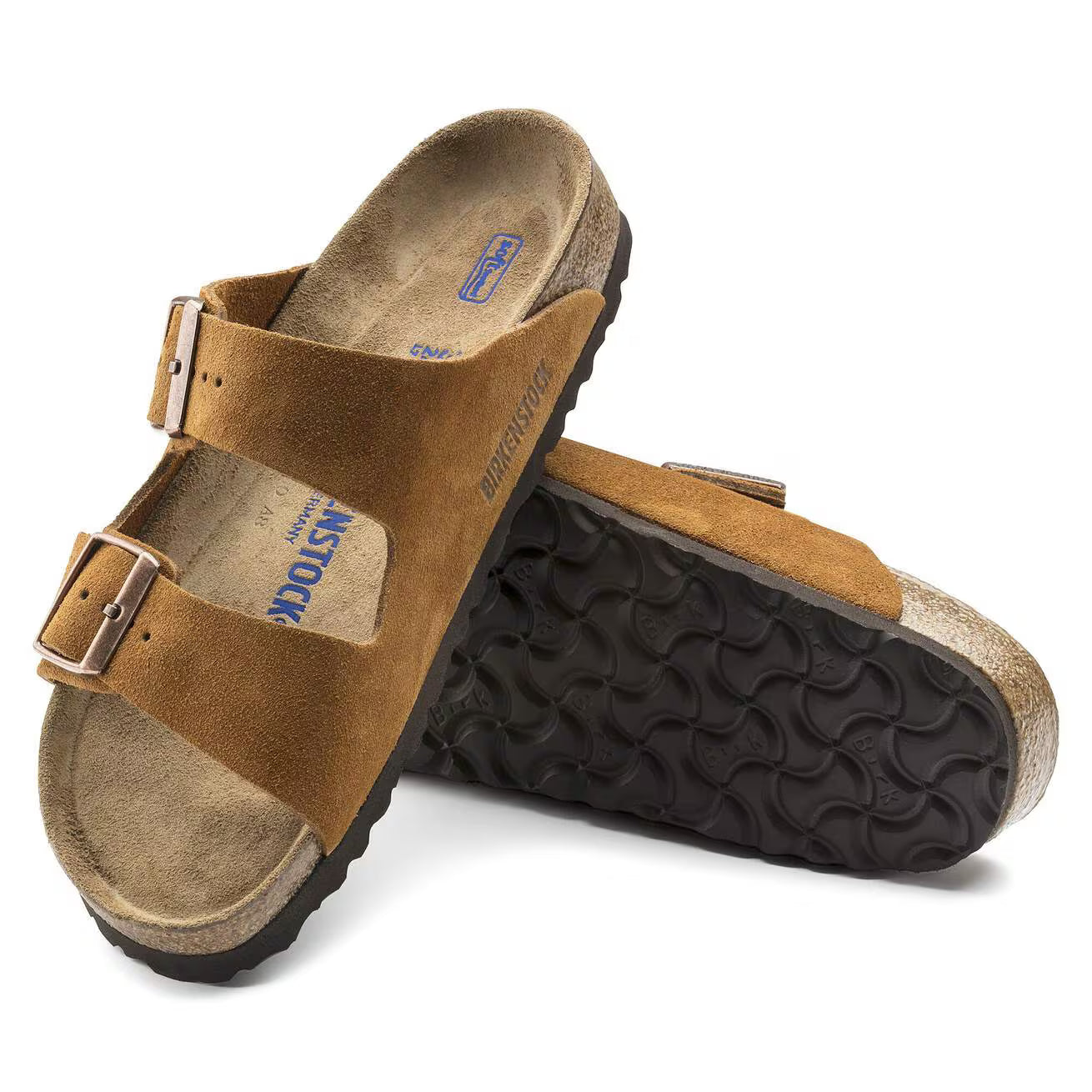 Sandale en cuir-Birkenstock semelle intérieure  douce et- médicale - Mink