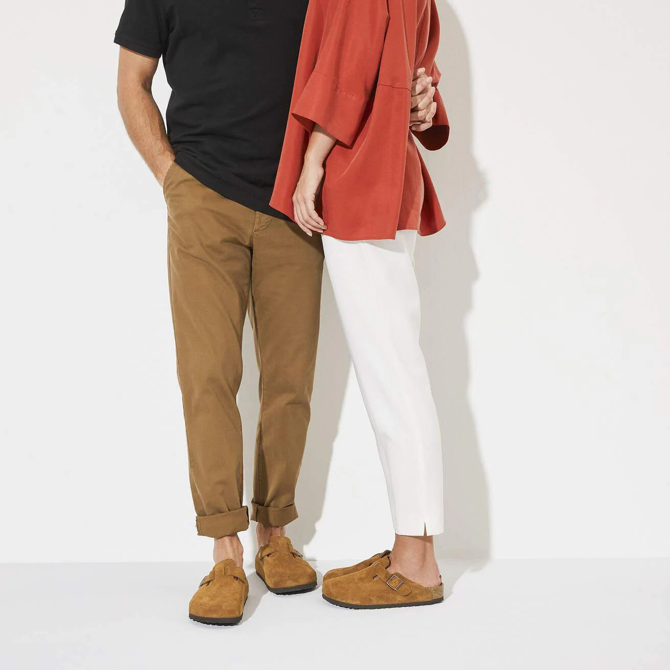 Sabot en cuir-Birkenstock semelle intérieure douce et-médicale-Marron caramel