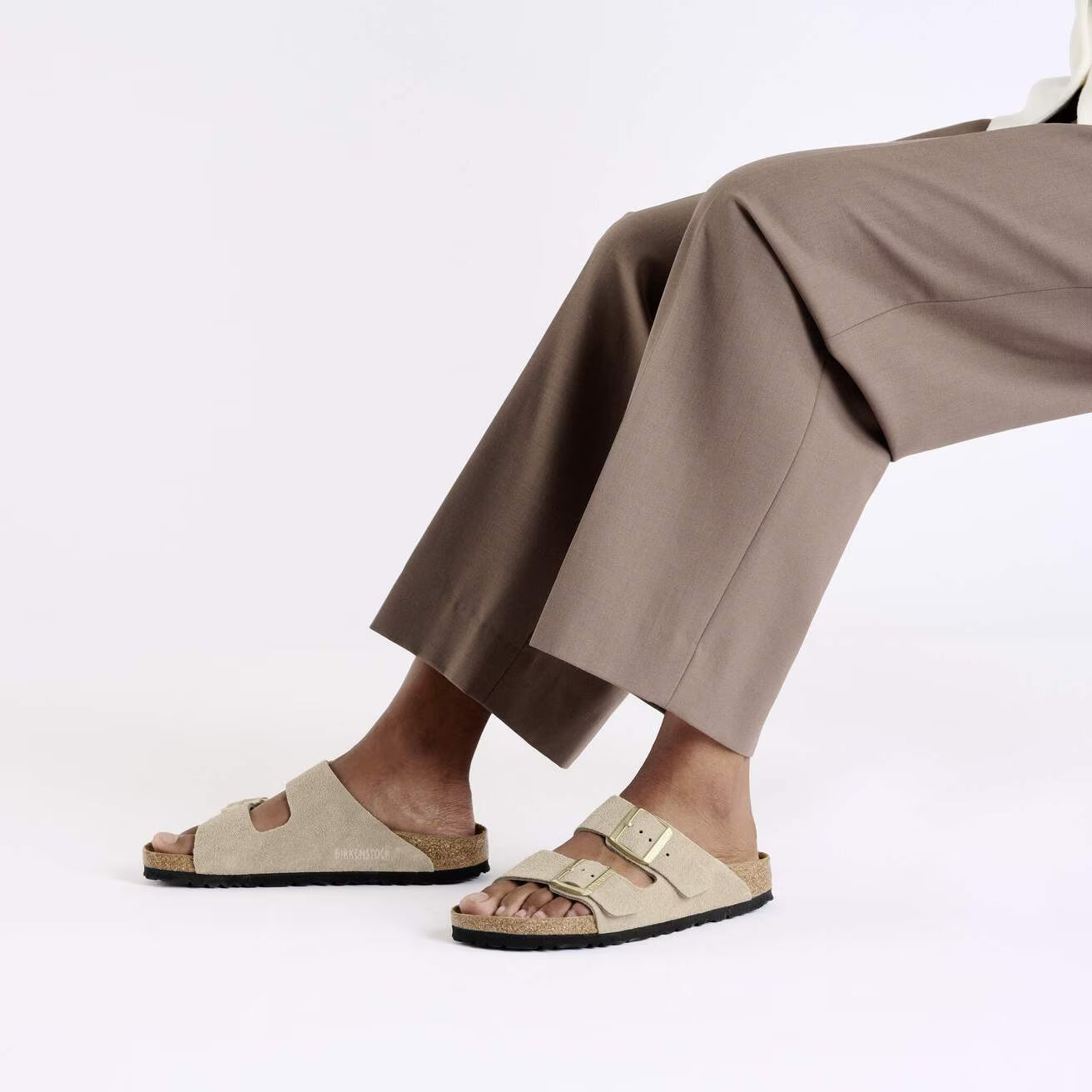 Sendale-en cuir-Birkenstock semelle intérieure douce et-médicale - Taupe