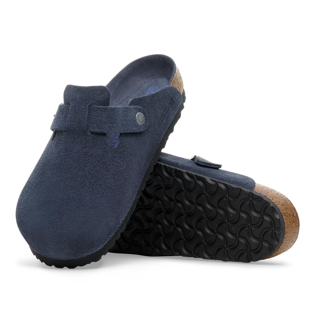 Sabot-en cuir-Birkenstock semelle intérieure douce et-médicale - Bleu marine