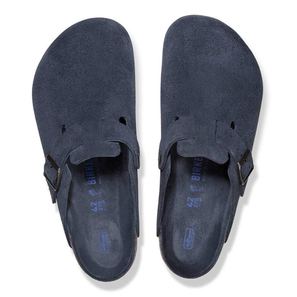 Sabot-en cuir-Birkenstock semelle intérieure douce et-médicale - Bleu marine