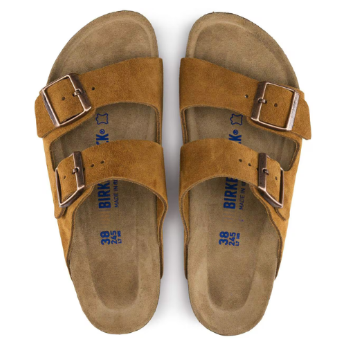 Sandale en cuir- Style Birkenstock - Mink
