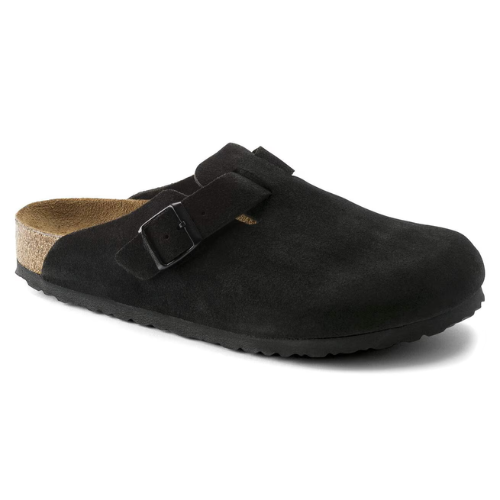 Sabot-en cuir-Birkenstock semelle intérieure douce et-médicale - Noir
