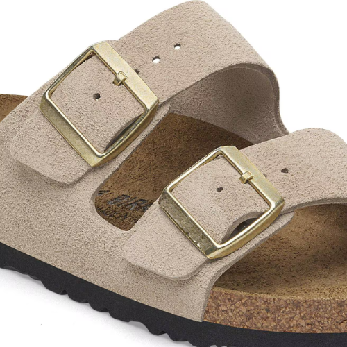 Sendale-en cuir-Birkenstock semelle intérieure douce et-médicale - Taupe