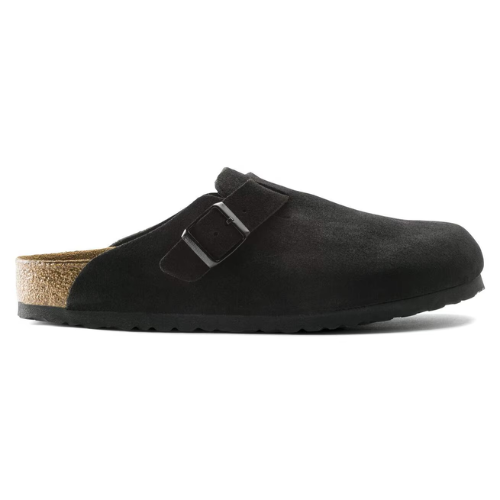 Sabot-en cuir-Birkenstock semelle intérieure douce et-médicale - Noir