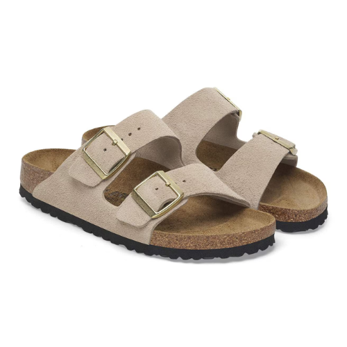 Sendale-en cuir-Birkenstock semelle intérieure douce et-médicale - Taupe