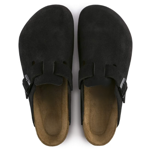 Sabot-en cuir-Birkenstock semelle intérieure douce et-médicale - Noir