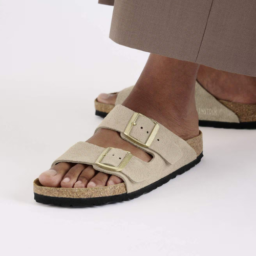 Sendale-en cuir-Birkenstock semelle intérieure douce et-médicale - Taupe