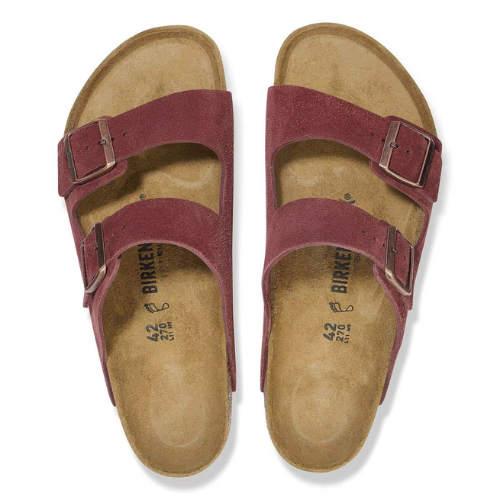 Sandale en cuir-Birkenstock semelle intérieure douce et- médicale - Zinfandel