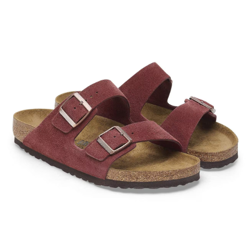 Sandale en cuir-Birkenstock semelle intérieure douce et- médicale - Zinfandel