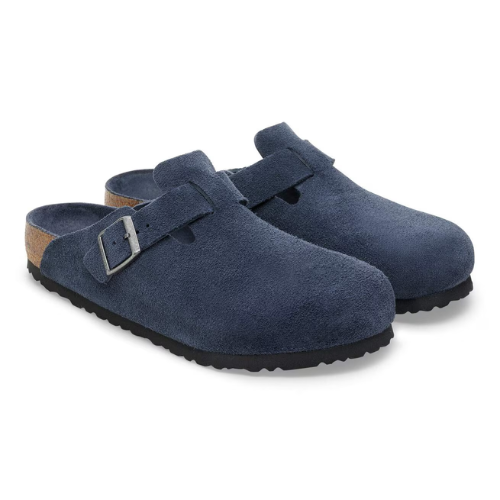 Sabot-en cuir-Birkenstock semelle intérieure douce et-médicale - Bleu marine