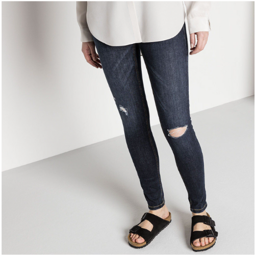 Sandale en cuir- Style Birkenstock  -  Noir