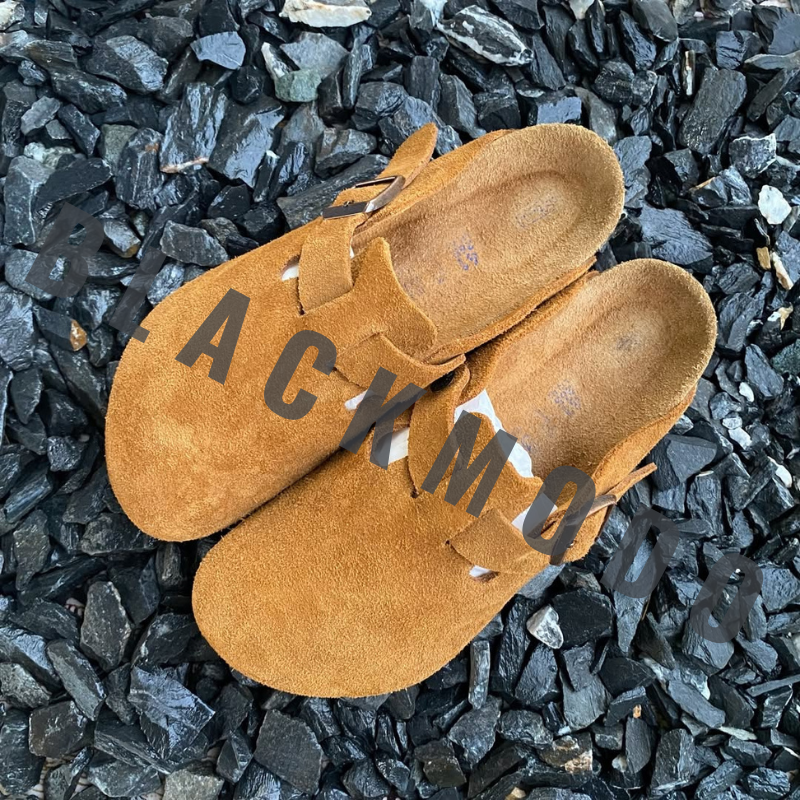 Sabot en cuir-Birkenstock semelle intérieure douce et-médicale-Marron Clair