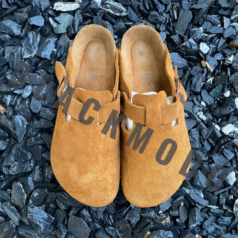 Sabot en cuir-Birkenstock semelle intérieure douce et-médicale-Marron Clair