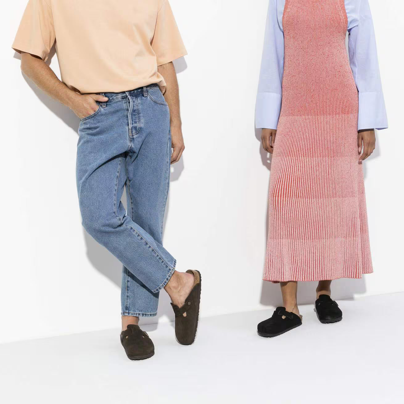 Sabot-en cuir-Birkenstock semelle intérieure douce et-médicale - Noir