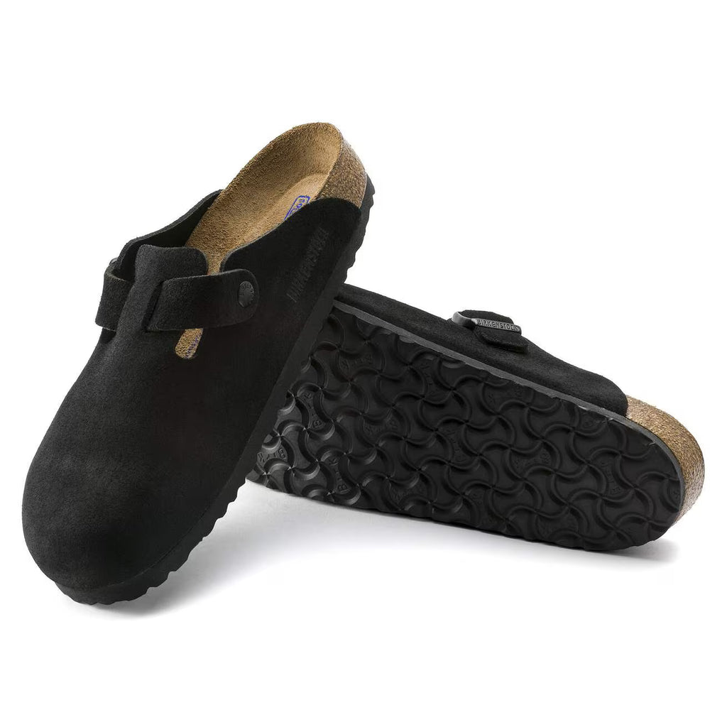 Sabot-en cuir-Birkenstock semelle intérieure douce et-médicale - Noir
