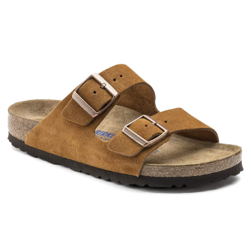 Sandale en cuir- Style Birkenstock - Mink