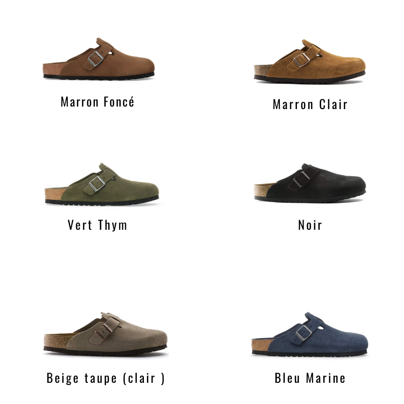 Sabot-en cuir-Birkenstock semelle intérieure douce et-médicale - Marron foncé