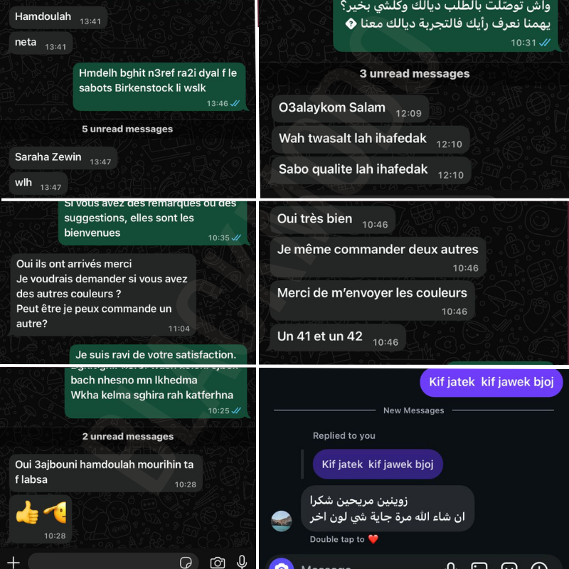 Sabot-en cuir Style Birkenstock-Marron Clair